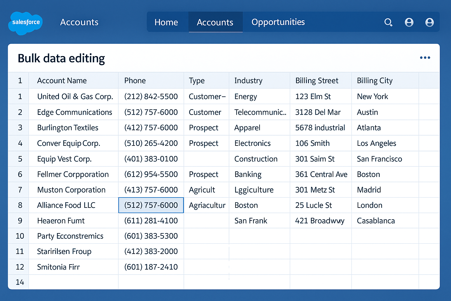 ZaapIT Mass Inline Edit - Excel-Style Spreadsheet Editing for Salesforce