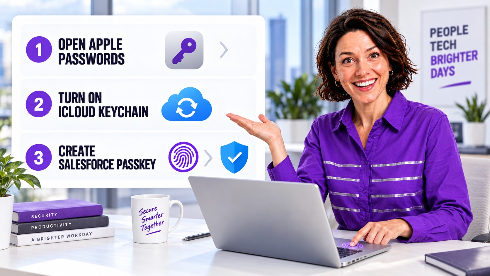 Create a Salesforce passkey on Mac with Apple Passwords and iCloud Keychain