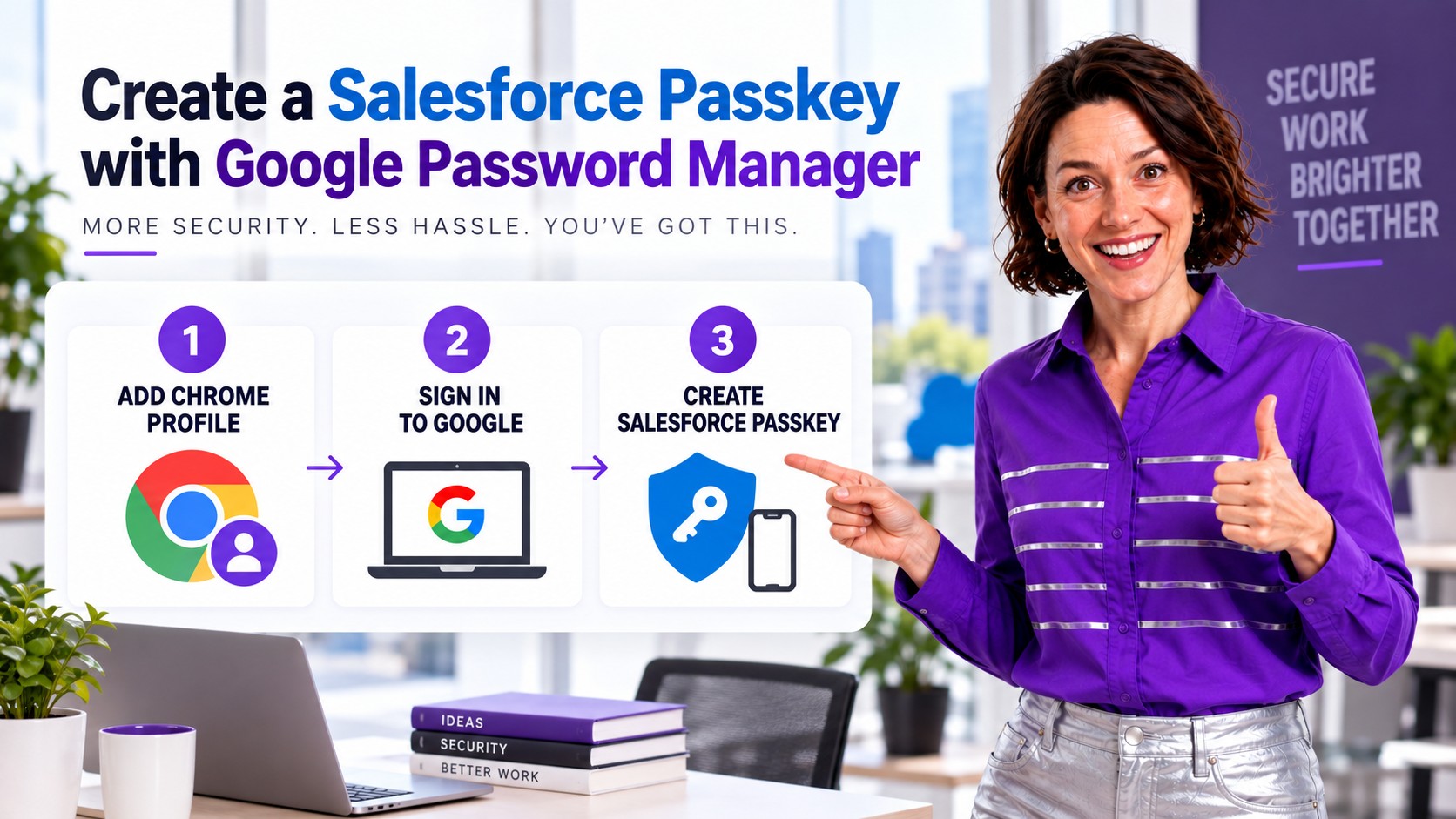 Create a Salesforce passkey with Google Password Manager in three steps
